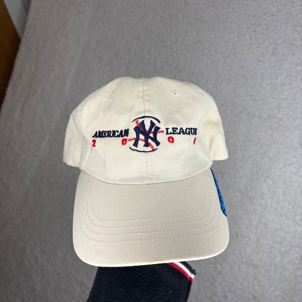 Vintage Logo Athletic New York Yankees American League 2000 Champions Hat Khaki